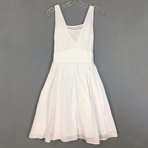 Vintage White Cotton Crossover Beach Summer Dress